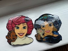 Rebel Arts Galactic Disney Princess two pins Ariel Jasmine beautiful (no backs) picture