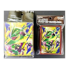 Pokemon Center Mega Rayquaza Premium Gloss Deck Shield 64 Sleeves + Deck Case picture