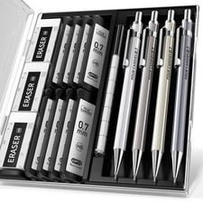 Four Candies 0.7mm Mechanical Pencil Set with Case - 4PCS Metal Mechanical picture