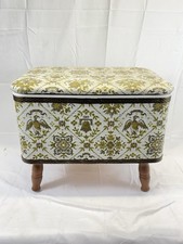 Vintage MCM REDMON Sewing Storage Ottoman Box American Eagle Liberty Bell picture