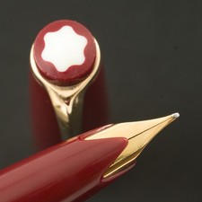 Authentic Vintage 1960s Montblanc 12 Rare Burgundy 18C Wing Nib F No Crack picture
