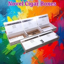 Lot of 5 Macanudo Robusto Empty Cigar Boxes 8.25x5.5x2 #114 picture