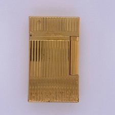 S.T. Dupont Ligne 2 Lighter – Vertical Guilloche Gold-With Original Carry Pouch picture