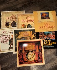 Vintage J.R.R. Tolkien Calendar Lot 1977-1984 Hildebrandt, Sweet & Garland LOTR picture