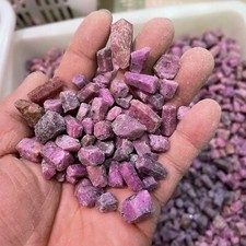 1000g Natural Red Corundum Ruby Crystal Rough Mineral Specimen picture