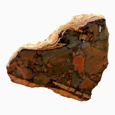Whisky Creek Jasper Slab - Green Brecciated - Red Islands Owyhee picture