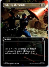 Take Up the Shield (Borderless) 348 Marvel Super Heroes MTG Foil NM picture