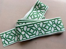 Schumacher Zanzibar Trellis Tape Trim Jade #81281 4.44 yards picture