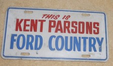 Vintage this is kent parsons ford country car tag license plate Heavy Metal picture