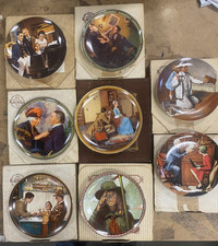 Norman Rockwell  Collectors Plates  Set of 8 Original Boxes Knowles Fine China picture