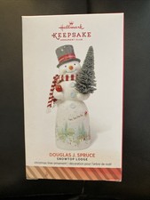 Hallmark Keepsake Ornament Snowtop Lodge Douglas J Spruce Snowman Club 2014 picture