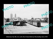OLD 8x6 HISTORIC PHOTO OKLAHOMA CITY OK USA ROCK ISLAND RAILROAD YARD c1950 picture