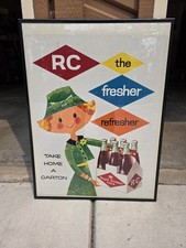 Vintage Old & Original 1961 Royal Crown Cola Cardboard Sign – RC 