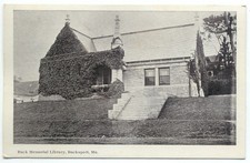 Bucksport ME Buck Memorial Library Postcard Maine picture
