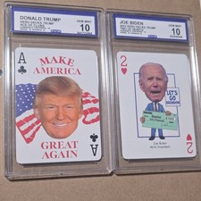 Hero Decks Trump 2023 CGC 10 Graded Donald Trump & Joe Biden 2-Card Lot picture