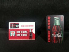 1999 Seven 7-Eleven Coca Cola COKE CARD Promotion Gift Card Sleeve Contour Glass picture