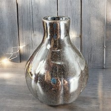 1980s Vintage Stoneware Pottery Vase Bottle Artist Signed Deep Brown Black Glaze picture