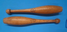 Vintage Spalding Wood Indian Club Pins 3/4 Lb  Model B S Antique Gym Juggling picture