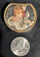 Vintage/Antique Pill Box Girl & Man picture