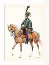 Post Card Austrian Empire Hussar Regiment Fromint 1820 by Wolfgang Tritt picture