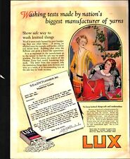 Vintage 1922 LUX Laundry Detergent Soap Art Decor Ephemera Roaring 20's Print Ad picture