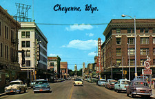 Cheyenne WY Capitol Avenue Postcard picture