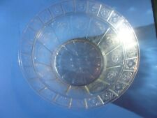  CLEAR GLASS JEANETTE DORIC AND PANSY 8 INCH BOWL  picture