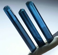 Indicolite colour terminated tourmaline crystals - 11 carats picture