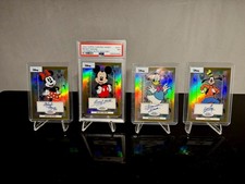 2024 Topps Chrome Disney Gold /50 Facsimile Auto Mickey Minnie Donald Goofy Lot picture