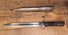 Turkish Mauser Bayonet w/ Scabbard Ottoman Military Bayonet Antique WWI Era picture