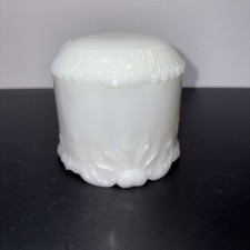 Antique Dithridge Co., PA 1890's  Victorian White Milk Glass # 21 Vanity Jar picture