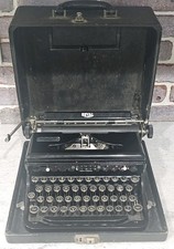 Vintage Beautiful 1937 Royal O Model Portable Typewriter w/ Case Works Great picture