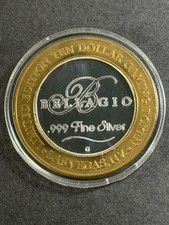 BELLAGIOš„2001 LIMITED EDITIONš„TEN DOLLAR GAMING TOKENš„.999 FINE SILVERš„ picture