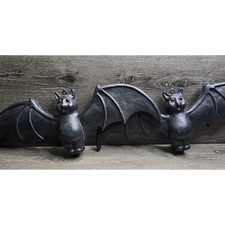 Vintage 1996 Union Products Black Bat Halloween Blow Mold 2pcs Don Featherstone picture