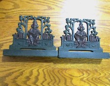 Vintage Bronze Reading Bookends 6.5*6.75 picture