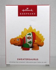 2024 Hallmark Ornament - 'SWEATERSAURUS' Dinosaur in Sweater - New in Box picture