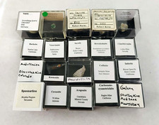 20 piece Rare Systematic Micromount Thumbnail Mineral Collection picture