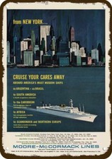 1964 MOORE McCORMACK CRUISE SHIP LINE Vintage Look DECORATIVE REPLICA METAL SIGN picture