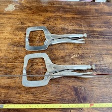Vintage Lot of 2 Petersen Dewitt Vise-Grip 11R Locking C-Clamps Made In USA picture