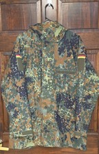 Vintage 1997 German Military Flecktarn Camo Rain Parka Jacket Hooded Gr. II M/L picture