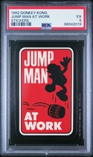 1982 DONKEY KONG STICKERS JUMP MAN AT WORK PSA 5 picture