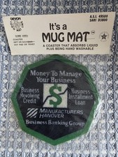 Manufacturers Hanover Business Banking Group Mug Mat - Rare New in Package picture