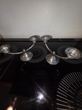 ​Pair Vtg LA Bell Hallmark Sterling Silver 2-Light Candelabras 372 weighted gram picture