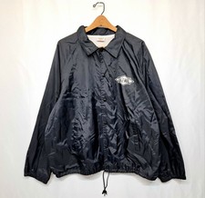 HAZ-MAT 90s USA Made Coach Jacket Black XXL 2XL Vintage Back Print picture