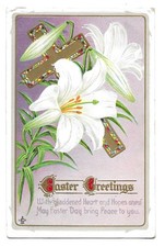 Postcard Embossed Easter Greetings Poem   Series 233F picture