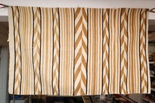 ATQ LARGE Navajo Rug Native American Indian Weaving 63x39 Wide Ruins Striped Vtg picture