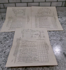 Vintage Educational Used 4-H Worksheets, Livestock 1930's, Set Of 3 picture