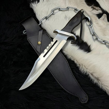 John Rambo III Signature Bowie Fixed Blade Knife Wood Handle picture