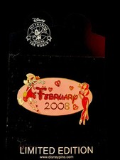 DISNEY SHOPPING JESSICA ROGER FEBRUARY VALENTINE'S DAY LE500 RARE PIN 2008 picture