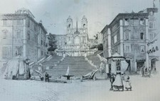 1897 Literary Landmarks of Rome Italy illustrated picture
